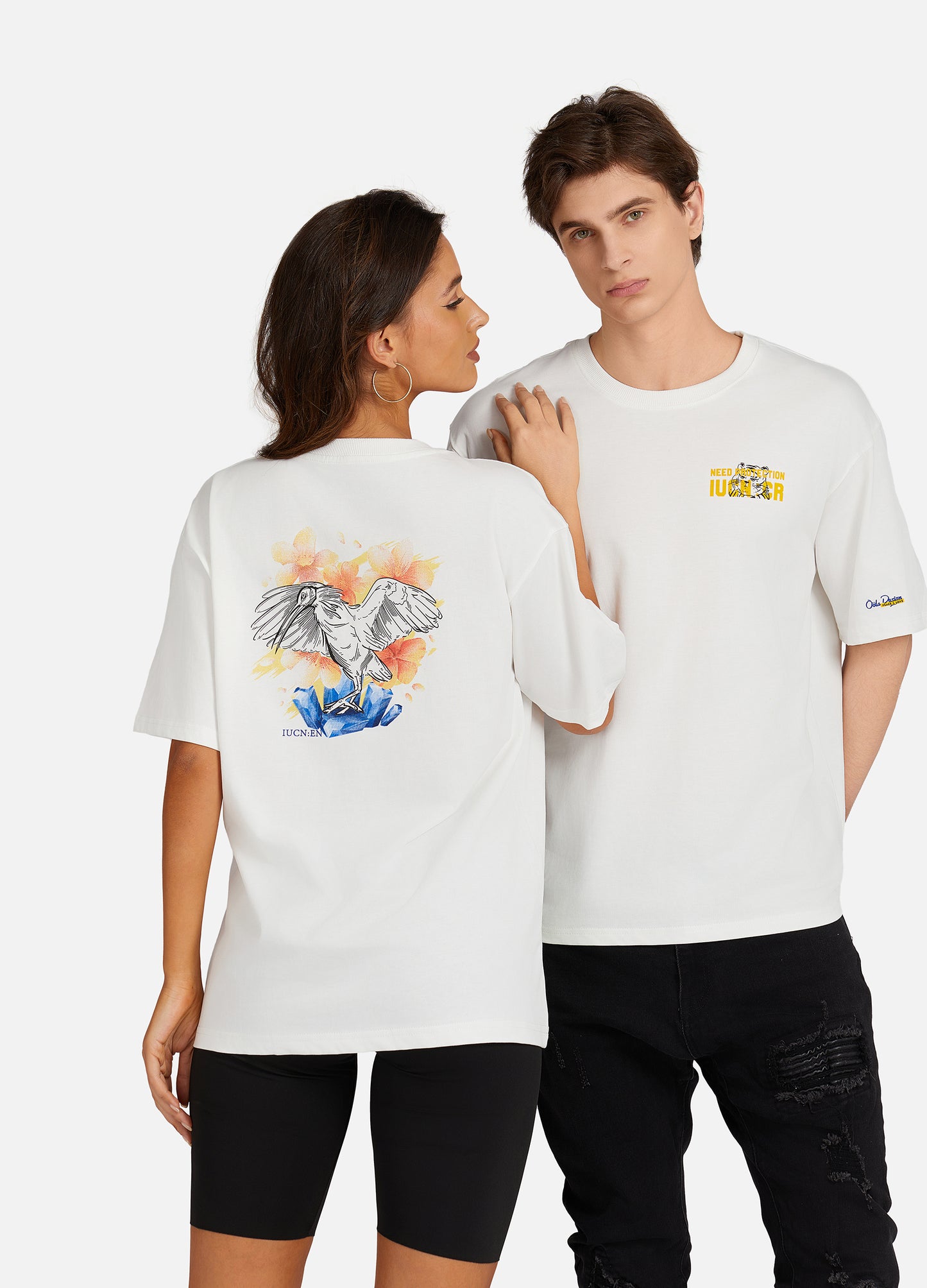 OOLA Unisex 100% Heavy Cotton T-Shirt Short Sleeve Couple T Shirts