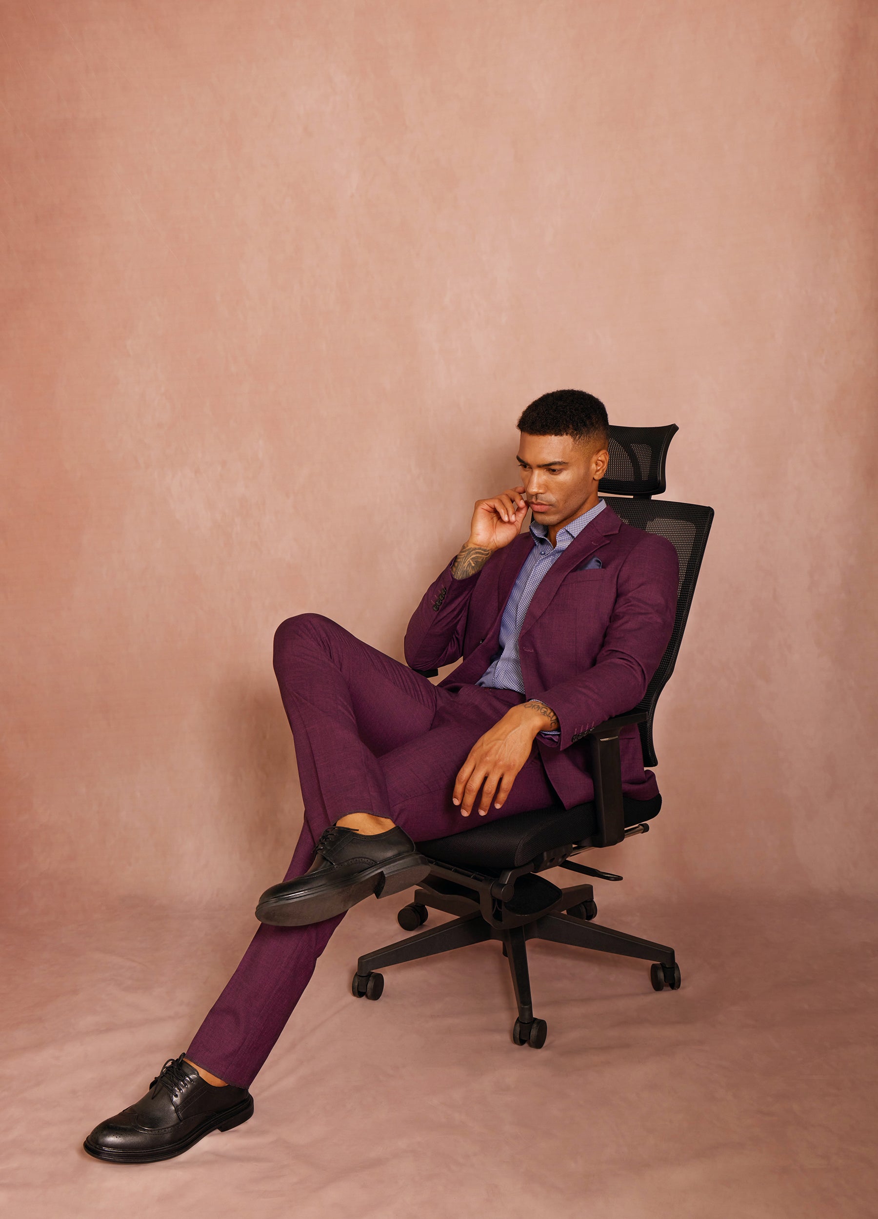 1PA1 Men's 2023 Premium Fall Suit 2 Pieces Slim Fit Set