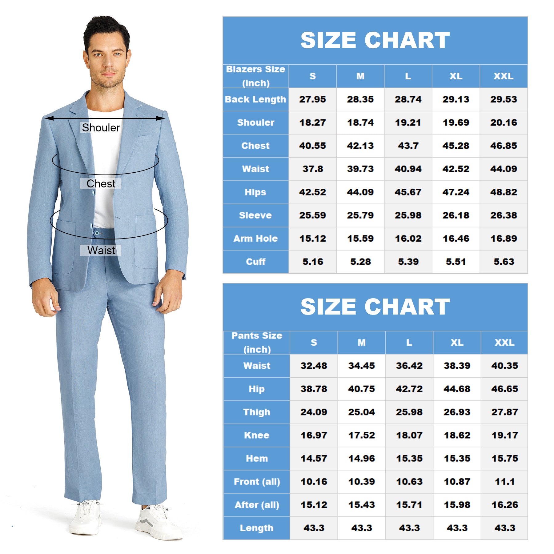 1PA1 Men's 100% Linen Lapel Two-Button Plain Blazer Suits