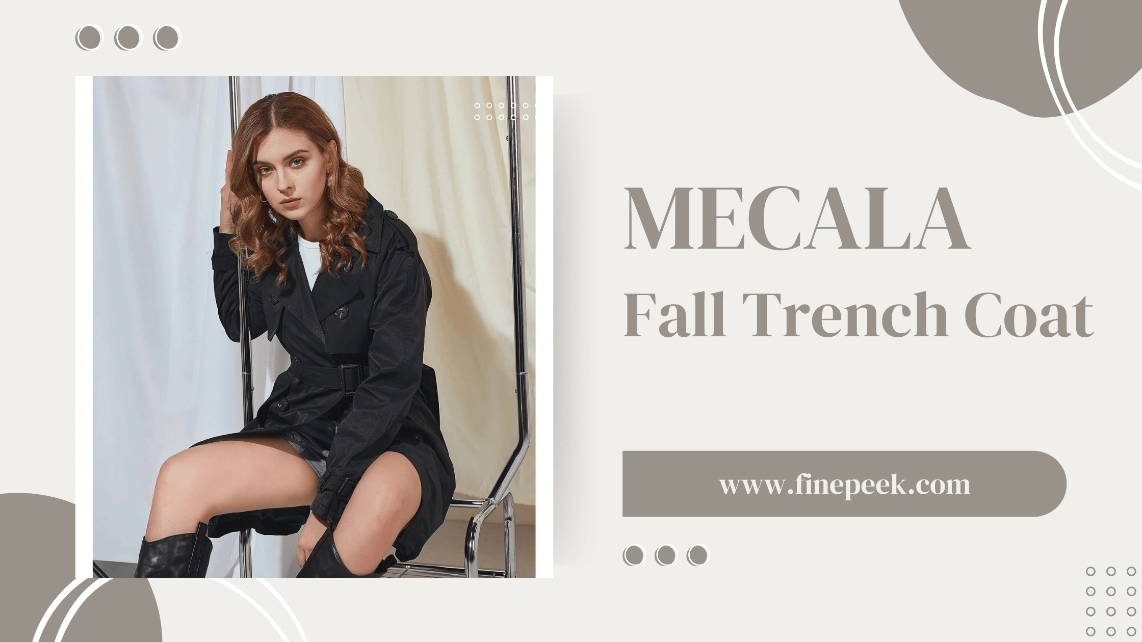 Classic Women's Fall Trench Coat – Double-Breasted Belted Outerwear for Everyday Elegance