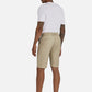 1PA1 Men's Cotton Linen Flat Front Shorts Drawstring Elastic Waist Beach Shorts