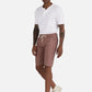 1PA1 Men's Cotton Linen Drawstring Shorts Elastic Waist Summer Beach Shorts