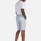 1PA1 Men's Cotton Linen Drawstring Shorts Elastic Waist Summer Beach Shorts