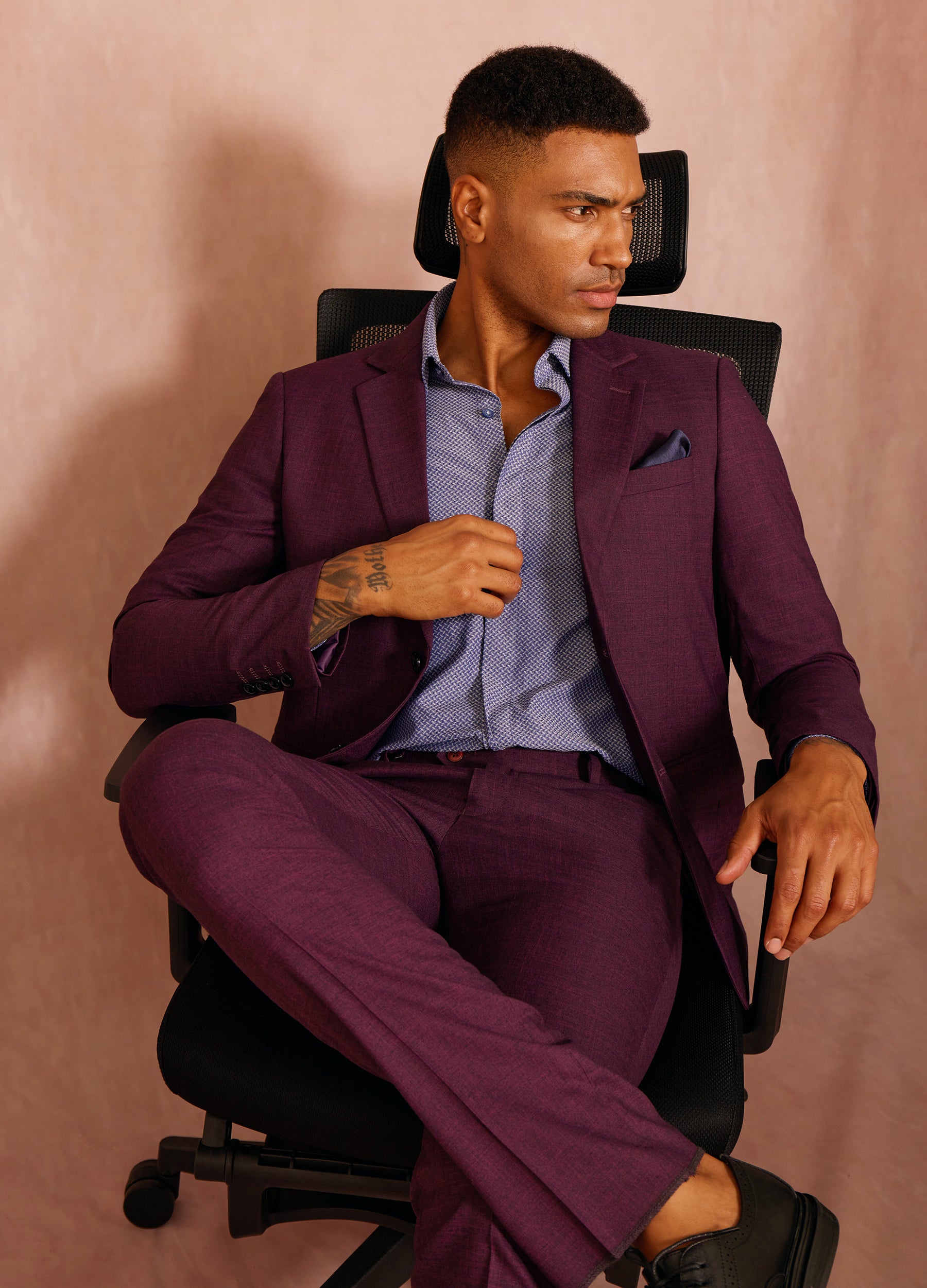 1PA1 Men's 2023 Premium Fall Suit 2 Pieces Slim Fit Set