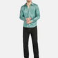 1PA1 Men's Leopard Print Button Down Dress Shirts