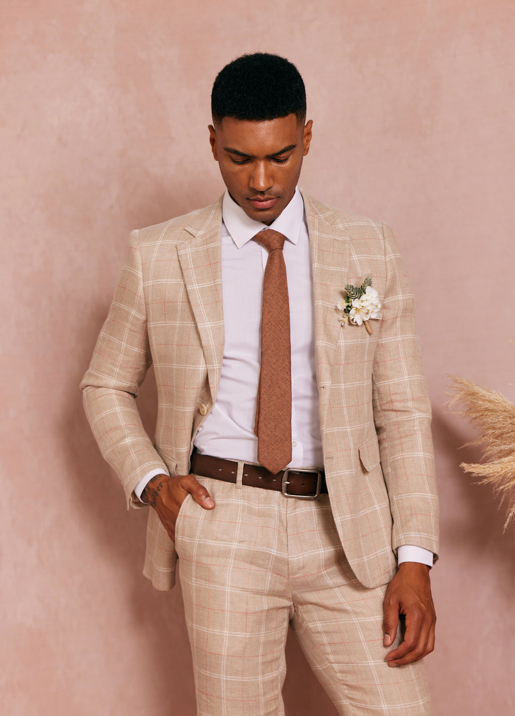 1PA1 Men's Linen Blend Suit Jacket Two Button Business Wedding Slim Fit  Blazer,Mint Green,M 
