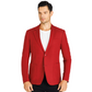 1PA1 Men's Linen Lapel Two-Button Red Blazer