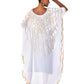 MECALA Women's Plus Size Kaftan with Sequin Maxi Pullover