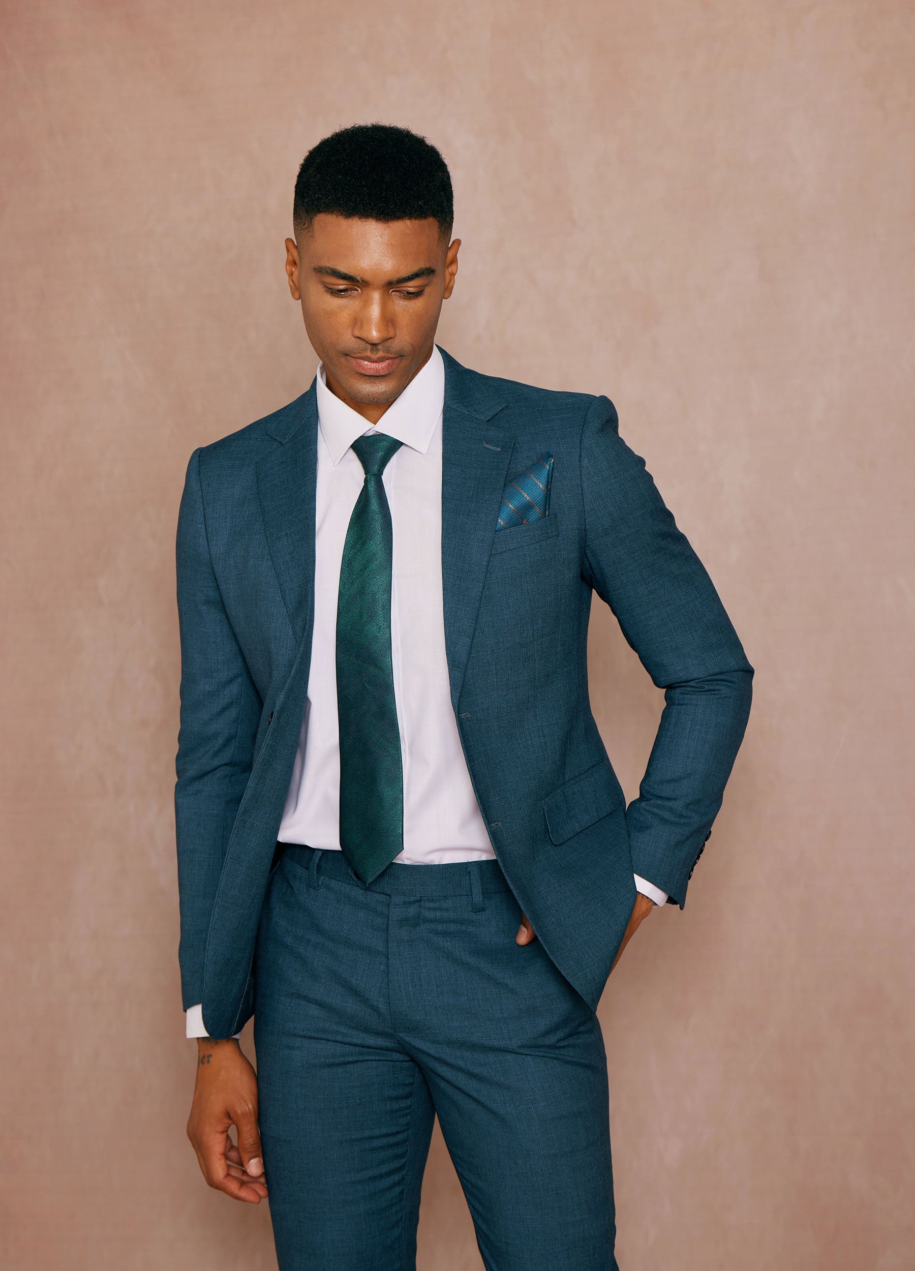 1PA1 Men's 2023 Premium Fall Suit 2 Pieces Slim Fit Set