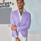1PA1 Men's Linen Plain Lapel Two Buttons Suit Blazer