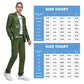 1PA1 Men's Linen Green Jacket Trousers 2-Pieces Suit Set
