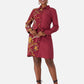 MECALA Women's Fall Long Sleeve Button Down Belted Shirt Dress