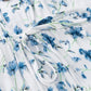 MECALA Women's Ditsy Floral Print Short Sleeve Drawstring Waist Pleated Dress