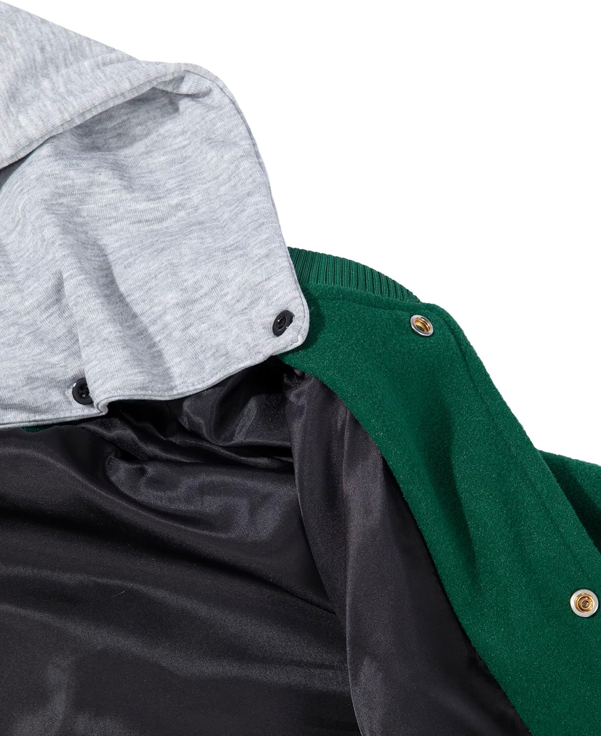 1PA1 Unisex Detachable Hooded Baseball Jacket