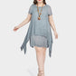MECALA Women's Plus Size Dress with Wooden Elephant Necklace(Clearance)