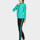 4POSE Women's Fall Zip Hooded Dual Pockets Jacket And Sidestripe Leggings Sport Set
