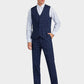 1PA1 Men's 3 Pieces Slim Fit Plaid Vested Suit, Wedding Tuxedo - Two Button Jacket, Vest & Pants