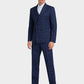 1PA1 Men's 3 Pieces Slim Fit Plaid Vested Suit, Wedding Tuxedo - Two Button Jacket, Vest & Pants