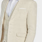 1PA1 Men's 3 Pieces 100% Linen Slim Fit Vested Suit, Wedding Tuxedo - Two Button Jacket, Vest & Pants