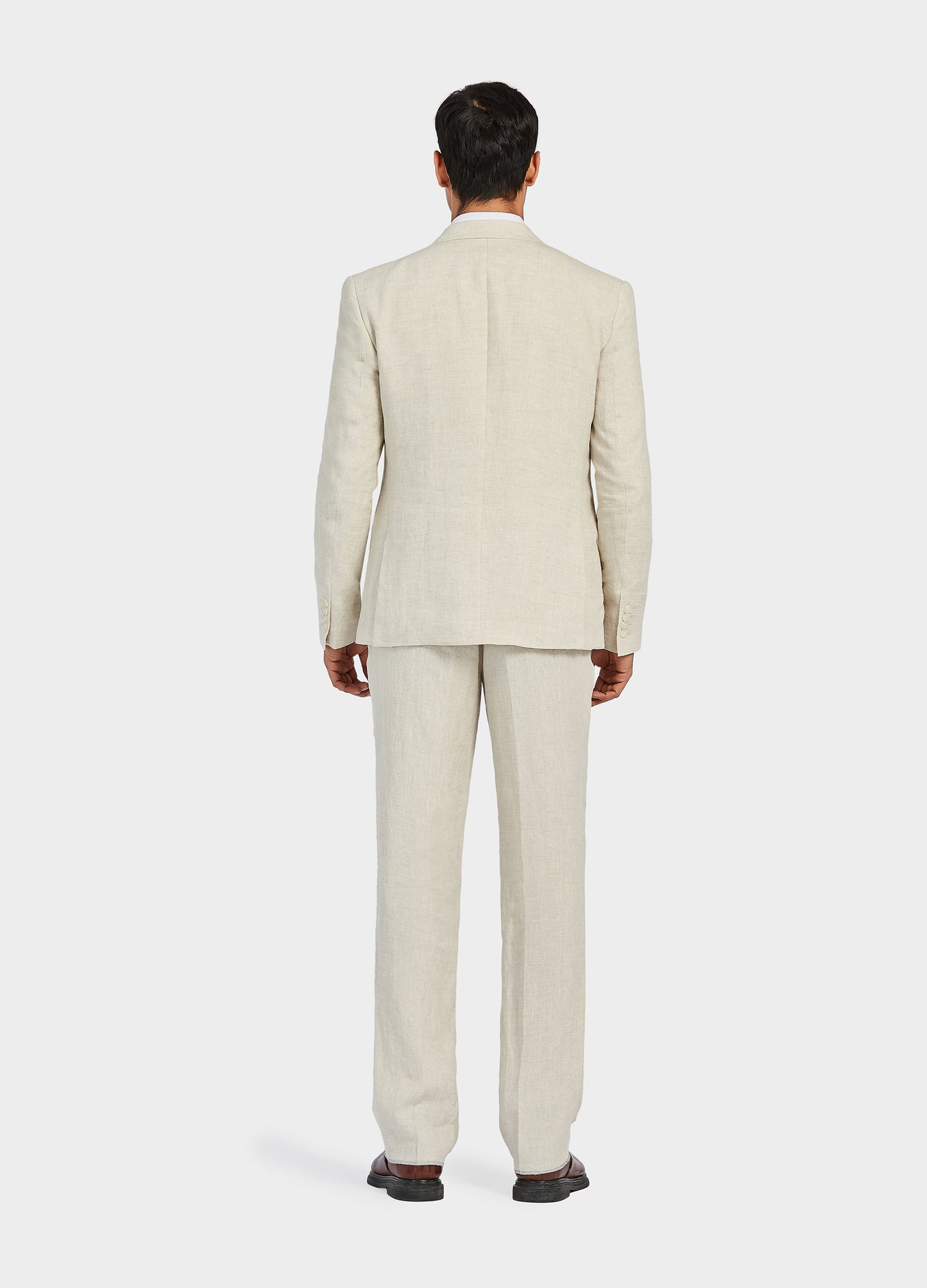 1PA1 Men's 3 Pieces 100% Linen Slim Fit Vested Suit, Wedding Tuxedo - Two Button Jacket, Vest & Pants