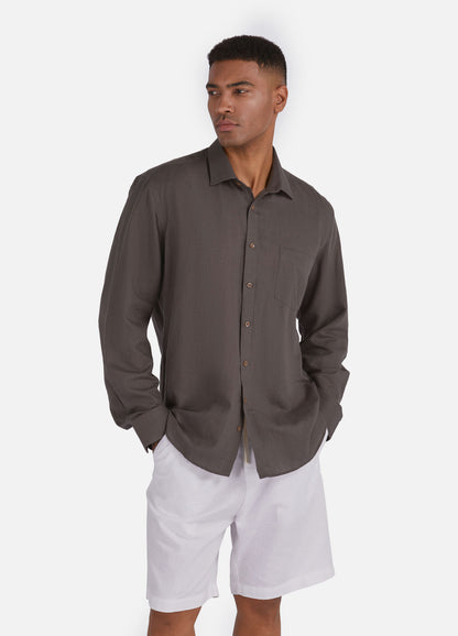 1PA1 Men's 100% Linen Dress Shirts Button Down Plain Casual Shirts