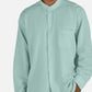 1PA1 Men's 100% Linen Henley Dress Shirts Button Down Plain Casual Shirts