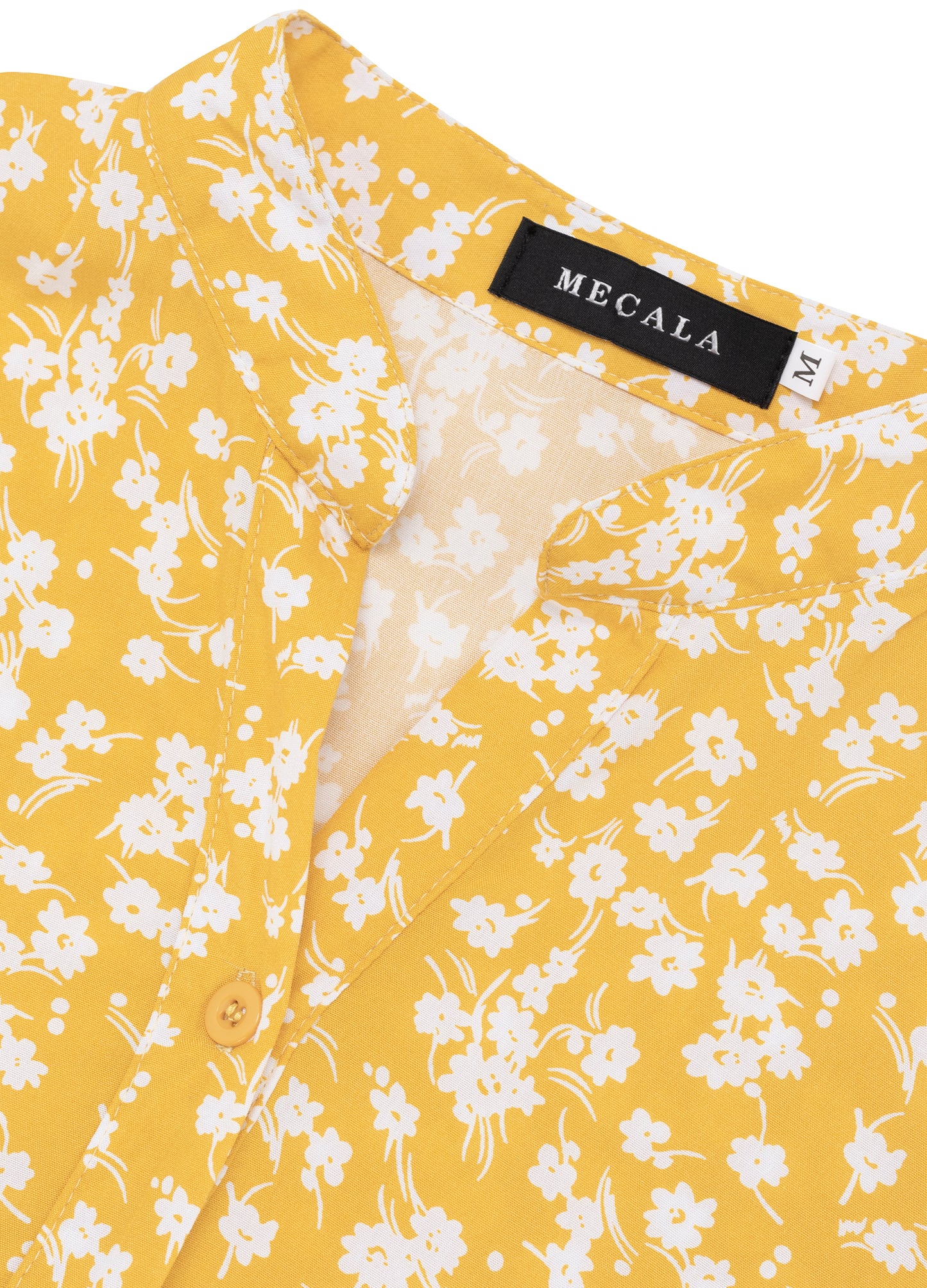 MECALA Women's Summer Floral Print V-Neck Ditsy Floral Dress