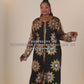 MECALA Women's Sequin Caftan Maxi Mesh Sheer Swim Cover-Up Kimono Cardigan