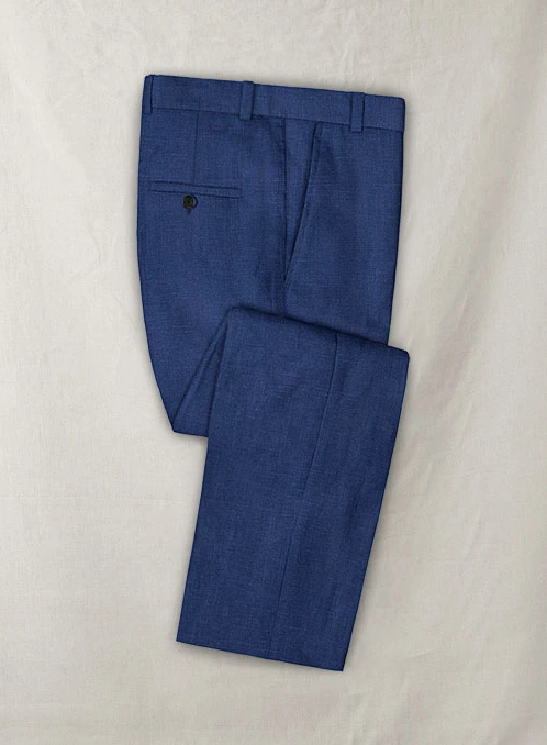 blue linen suit for men