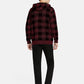 1PA1 Men's Zip Up Fleece Hooded Plaid Jacket Casual Hoodie Sweatshirt Coat
