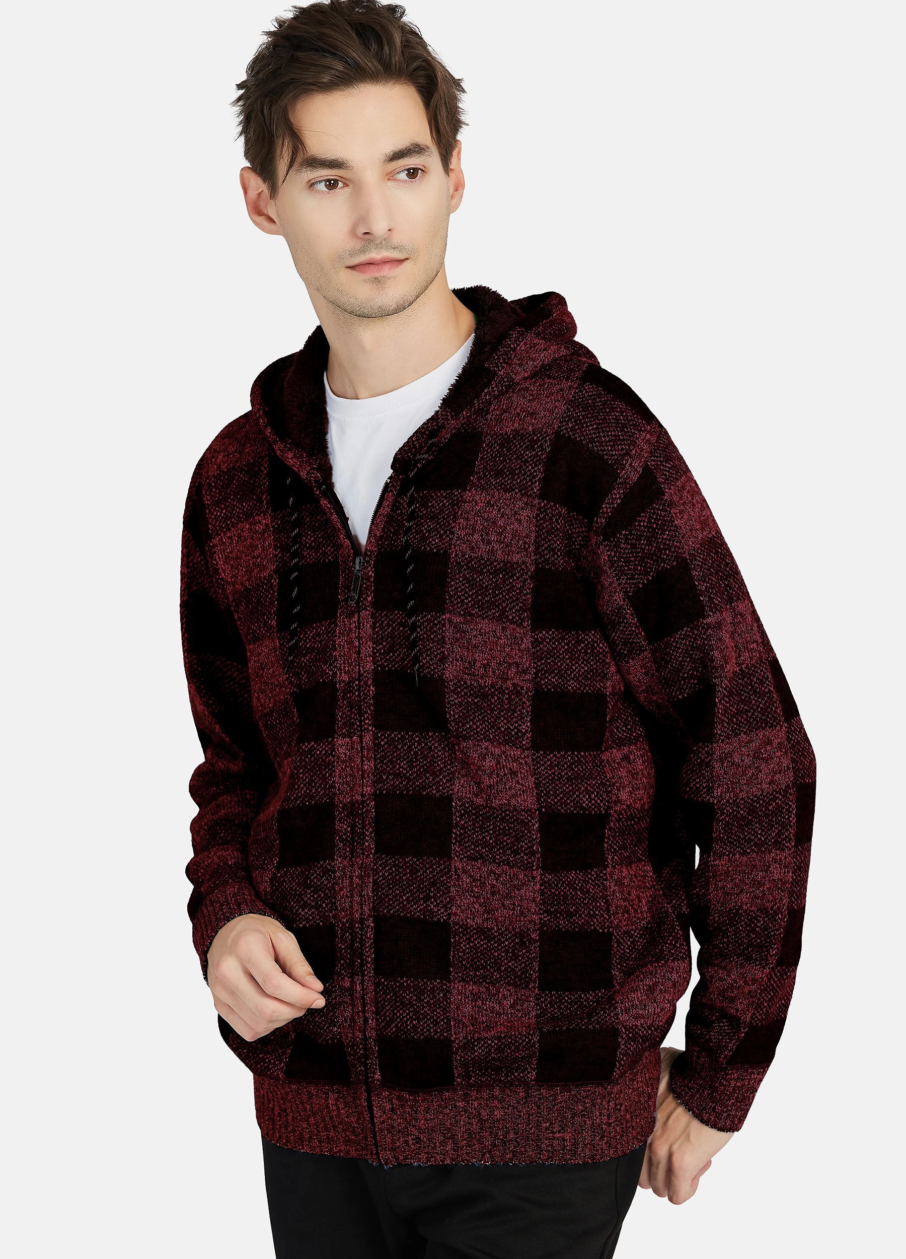 mens fleece hoodie zip up