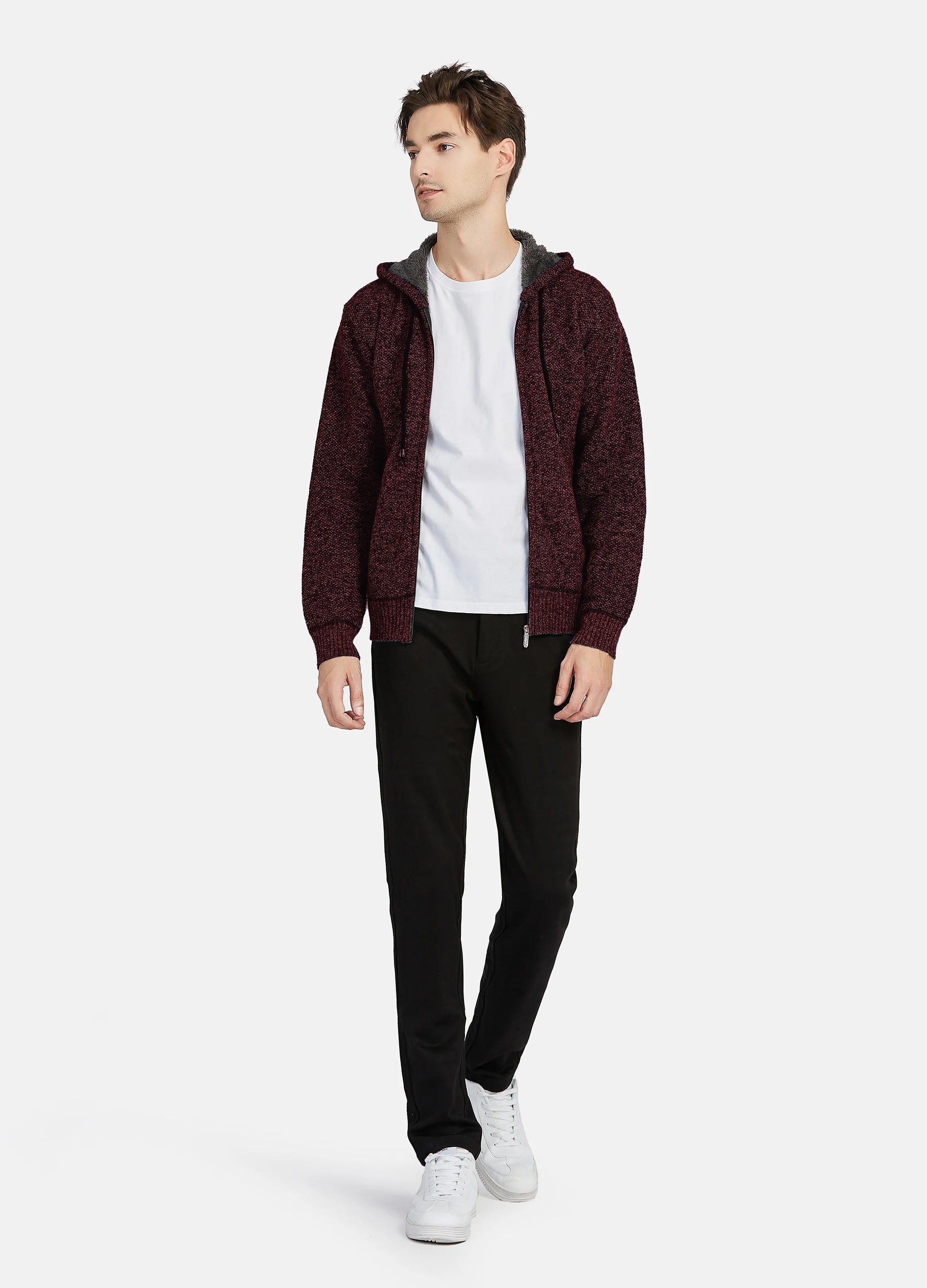 mens fleece hoodie zip up