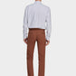 1PA1 Men's Fall Straight Leg Zip Fly Button Closure Slant Pocket Casual Trousers-Brown back view