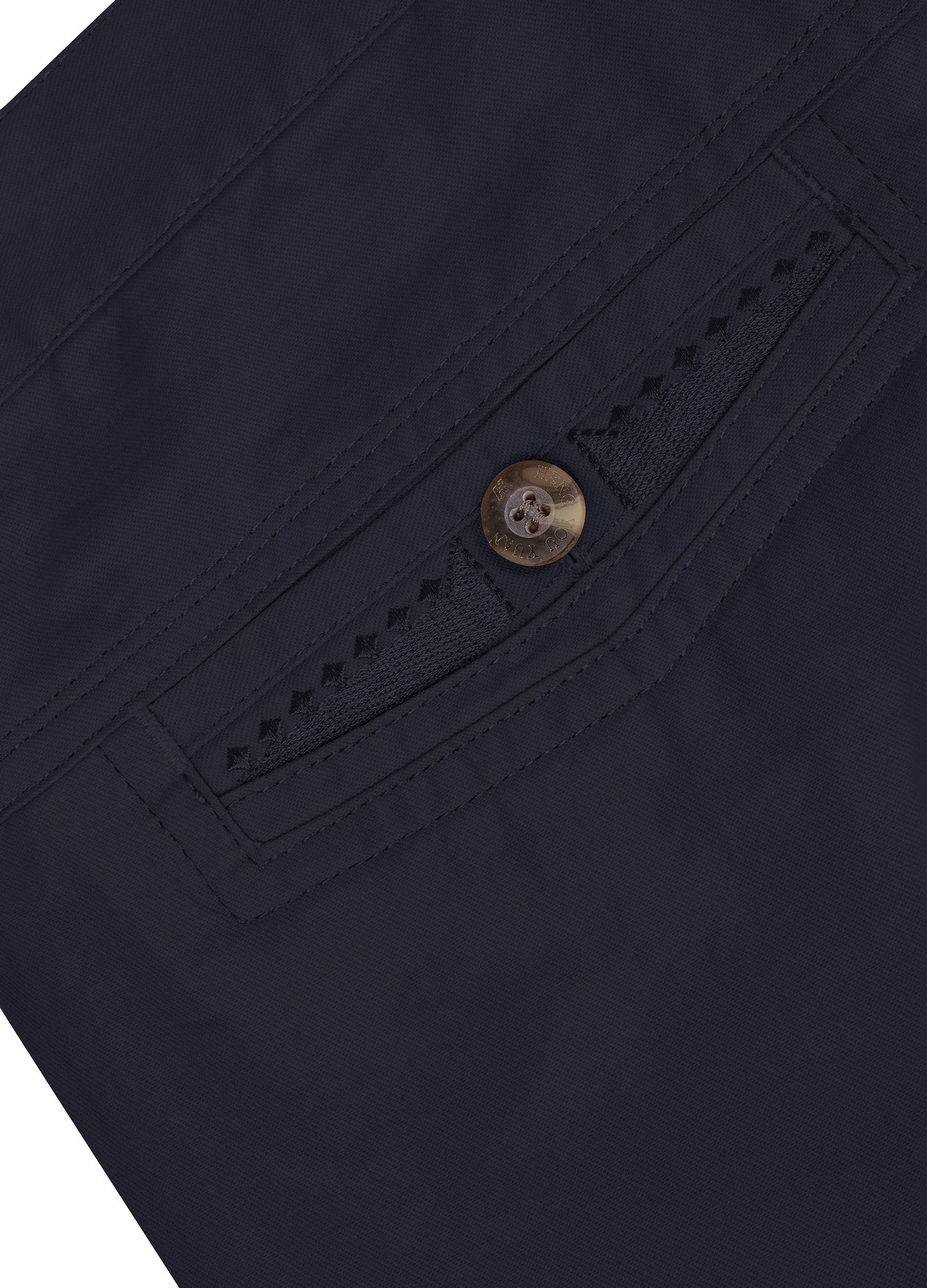1PA1 Men's Fall Straight Leg Zip Fly Button Closure Slant Pocket Casual Trousers-Black pocket