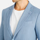 Denim blue Men Linen Suit Blazer
