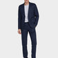 Dark blue linen suit for men