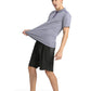 4POSE Men's Light Grey Moisture Wicking Quick Dry Golf Workout Polo Shirt