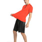 4POSE Men's Orange Moisture Wicking Quick Dry Golf Workout Polo Shirt