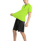 4POSE Men's Light Green Moisture Wicking Quick Dry Golf Workout Polo Shirt
