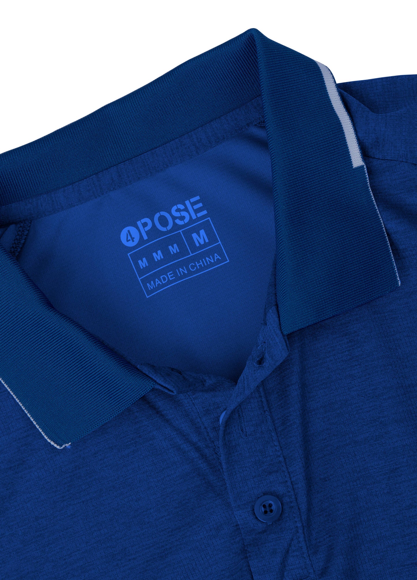 4POSE Men's Dark Blue Summer Sportswear Stretch Short Sleeve Polo Shirt