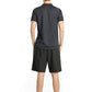 4POSE Men's Grey Summer Sportswear Stretch Short Sleeve Polo Shirt