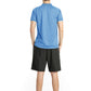 4POSE Men's Light Blue Summer Sportswear Stretch Short Sleeve Polo Shirt