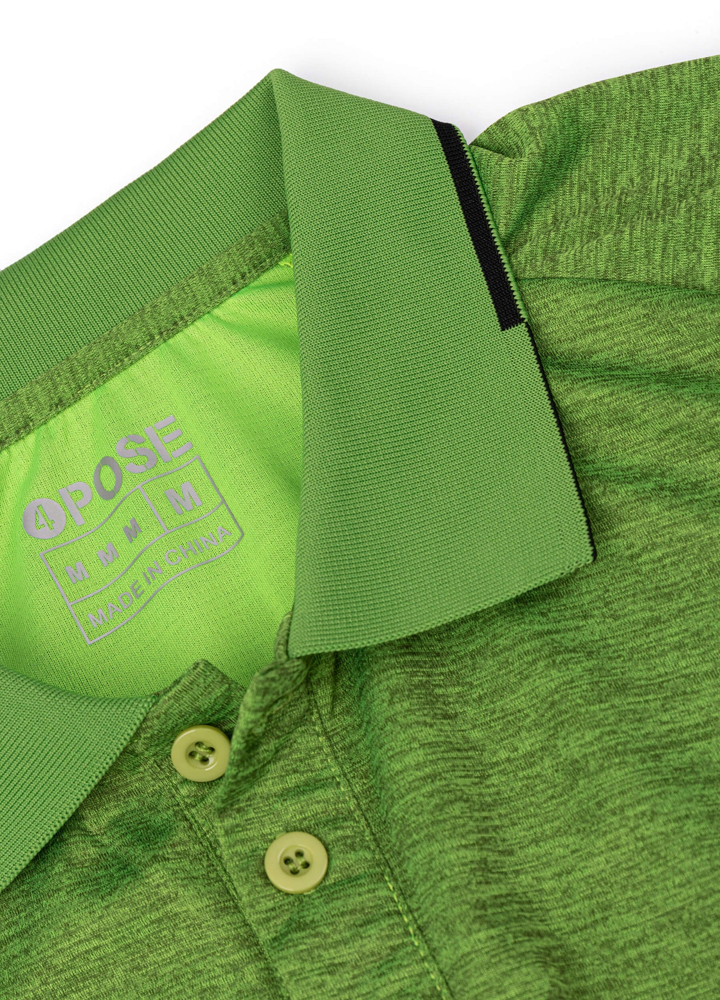 4POSE Men's Light Green Summer Sportswear Stretch Short Sleeve Polo Shirt