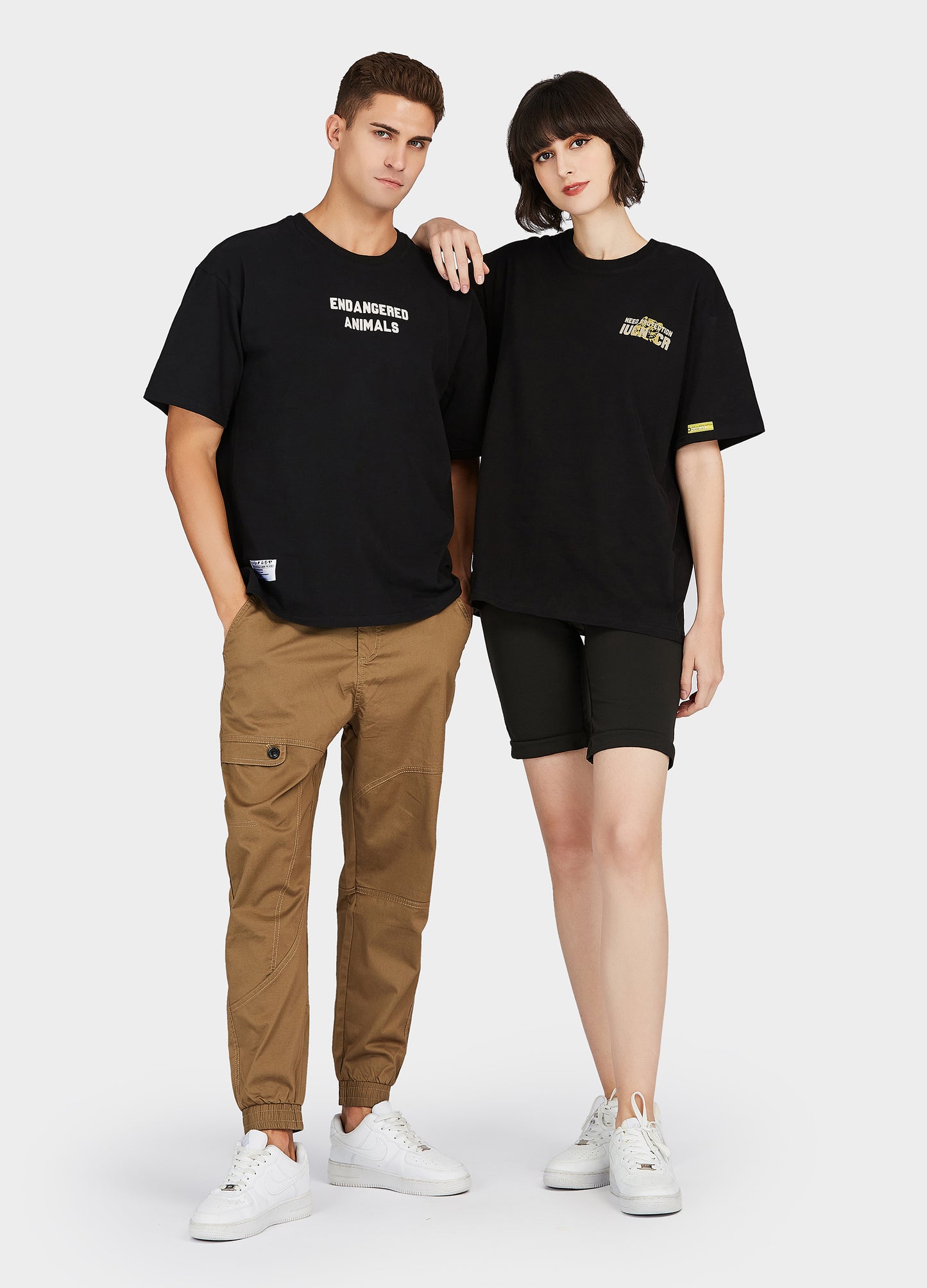 OOLA Unisex 100% Cotton T-Shirt Short Sleeve Couple T Shirts
