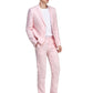 1PA1 Men's Linen Pink Jacket Trousers 2-Pieces Suit Set