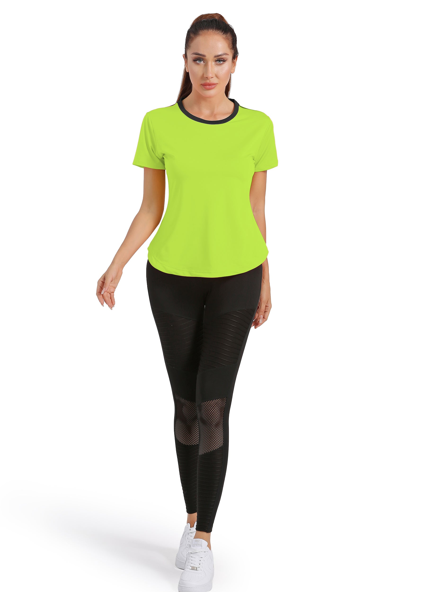 4POSE Women's Summer Round Neck Quick Dry Stretch Sport T-Shirts