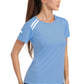 4POSE Women's Latest Summer QUICK Dry Tound Neck Stretch Blue Training Tee