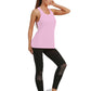 4POSE Women's Racerback Stretch Sleeveless Pink Sport Tank Top