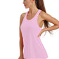 4POSE Women's Racerback Stretch Sleeveless Pink Sport Tank Top