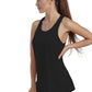 4POSE Women's Racerback Stretch Sleeveless Black Sport Tank Top